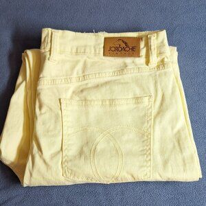Jordache Vintage Yellow Women's  High Rise Straight Legs Jeans Size 14